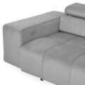 Coltar extensibil electric cu sezlong dreapta, Move, L. 303 l.185 H.88, stofa, gri