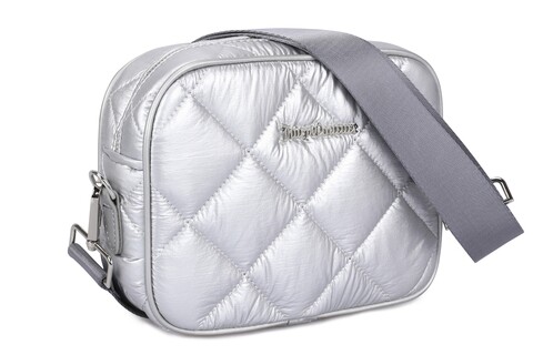 Geanta juicy couture 117, 20x7x15 cm, piele ecologica, platina