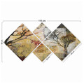 Set 4 tablouri decorative, 4MDF71178997, MDF, Imprimat UV, Multicolor