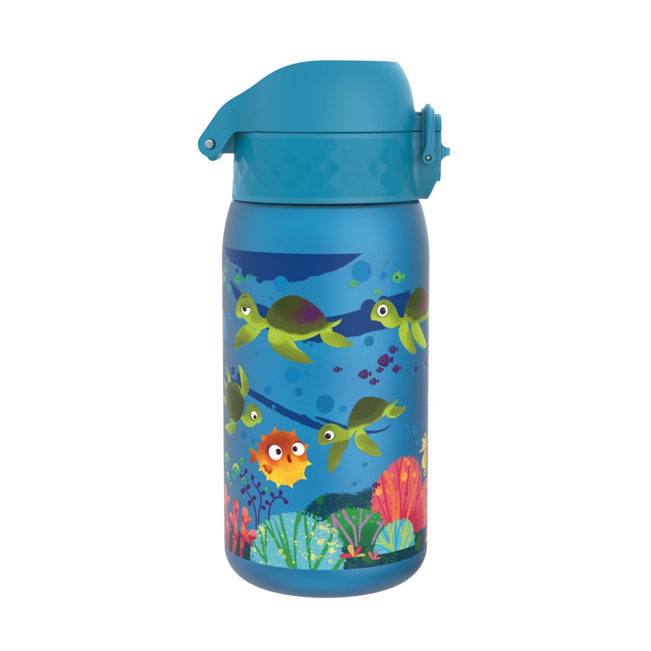 Sticla apa pentru copii, recyclon, 350ml, Sea Turtle - Ion8 - imagine 4