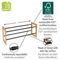 Pantofar extensibil Ecori, Wenko, 61.5-108.5x20x30 cm, bambus/metal, natur/negru