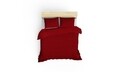 Lenjerie de pat dubla King(FR) Stripe - Claret Red v2, Cotton Box, 3 piese, 240x220 cm, bumbac satinat, rosu