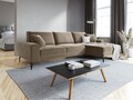 Coltar dreapta, Madara, Mazzini Sofas, 5 locuri, black legs, 254x182x90 cm, catifea, cappuccino