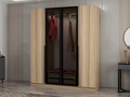 Dulap pentru haine, Minerva, Kale Plus, 180x210x52 cm, PAL, Fumuriu