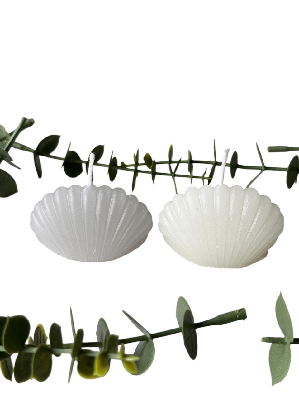 Set de lumanari, Glamour Candle 3M, 100% SOIA, Alb