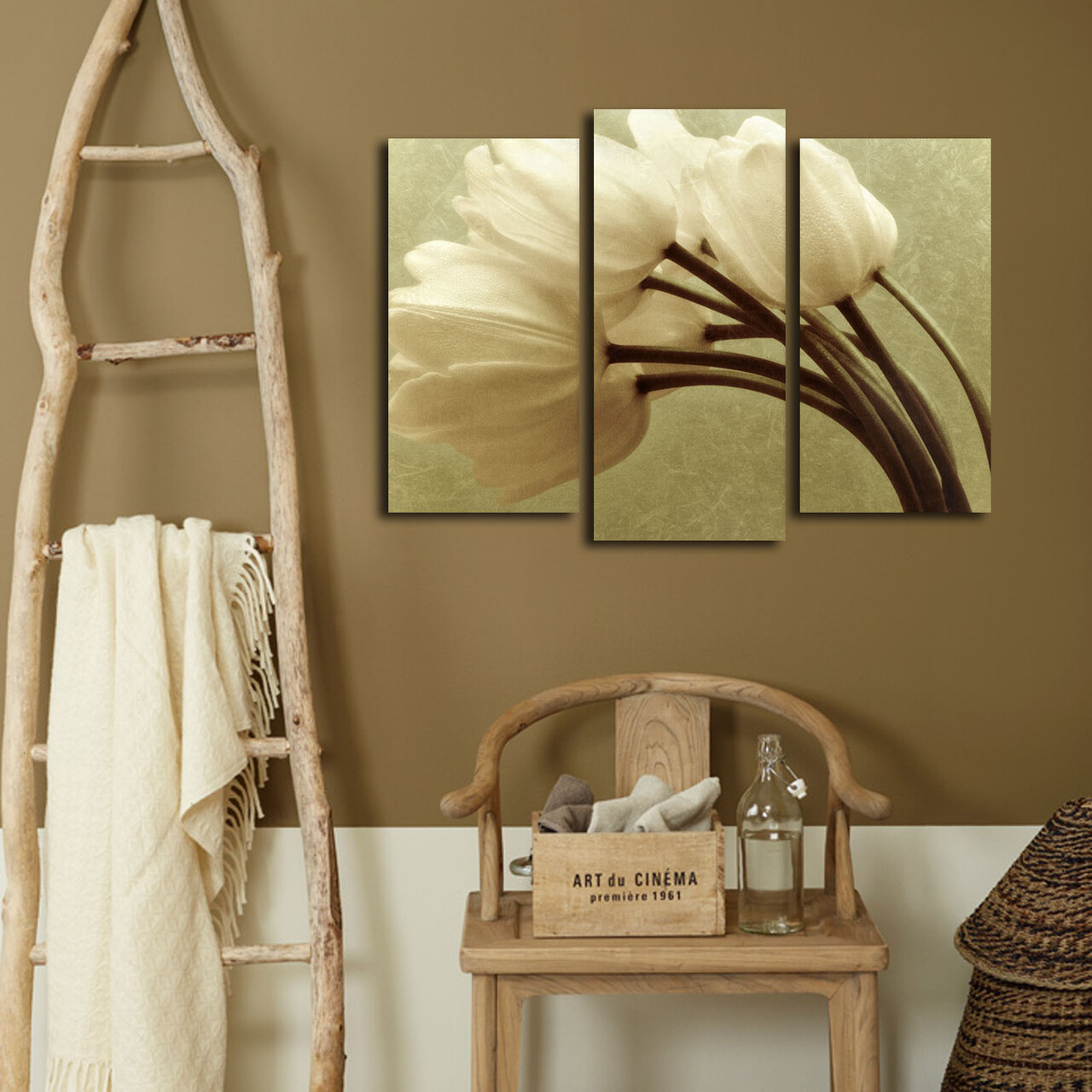 Set 3 tablouri decorative, 3PATK-1, 20 x 39 cm, 2 piese, Multicolor - view 3