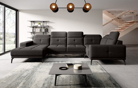Coltar dreapta 6 locuri ELTAP, RT-22FL, Neviro, 350x201x77 cm, lemn/poliester, maro inchis