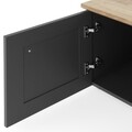 Comoda TV cu 2 usi si 1 sertar, Capri, L.120 l.38 H.45, pal/mdf, gri/natur