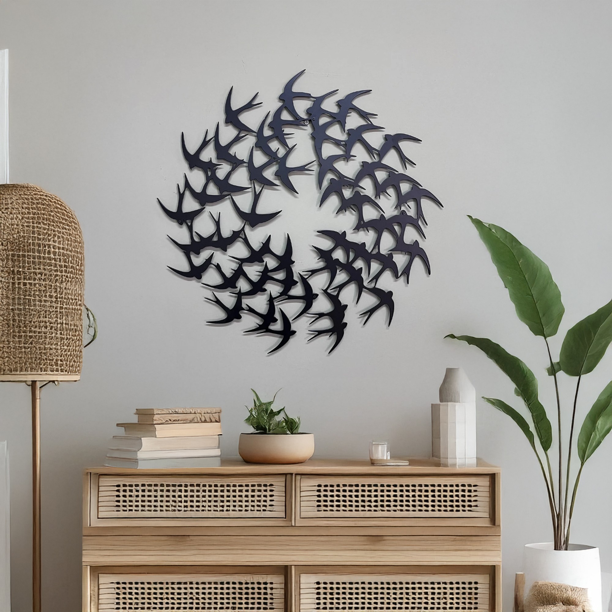 Decoratiune de perete, DCV-1029-MT, Dimensiune: 50 x 50 cm, Negru