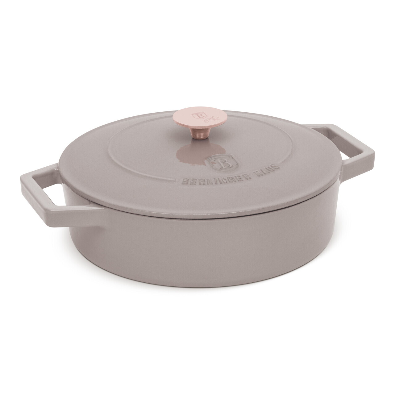 Oala cu capac Berlinger Haus, Taupe, 26 cm, 2.57 L, fonta, taupe - imagine 9