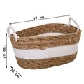 Cos pentru depozitare, Creaciones Meng, 47x35x20 cm, stuf/hartie impletita, natural
