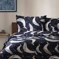 Lenjerie de pat King Size, Timi, Homla, 3 piese, 200x220 cm, bumbac, albastru/alb