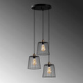 Lustra, Fulgor, 942FLG1490, Metal, Negru/Maro antic