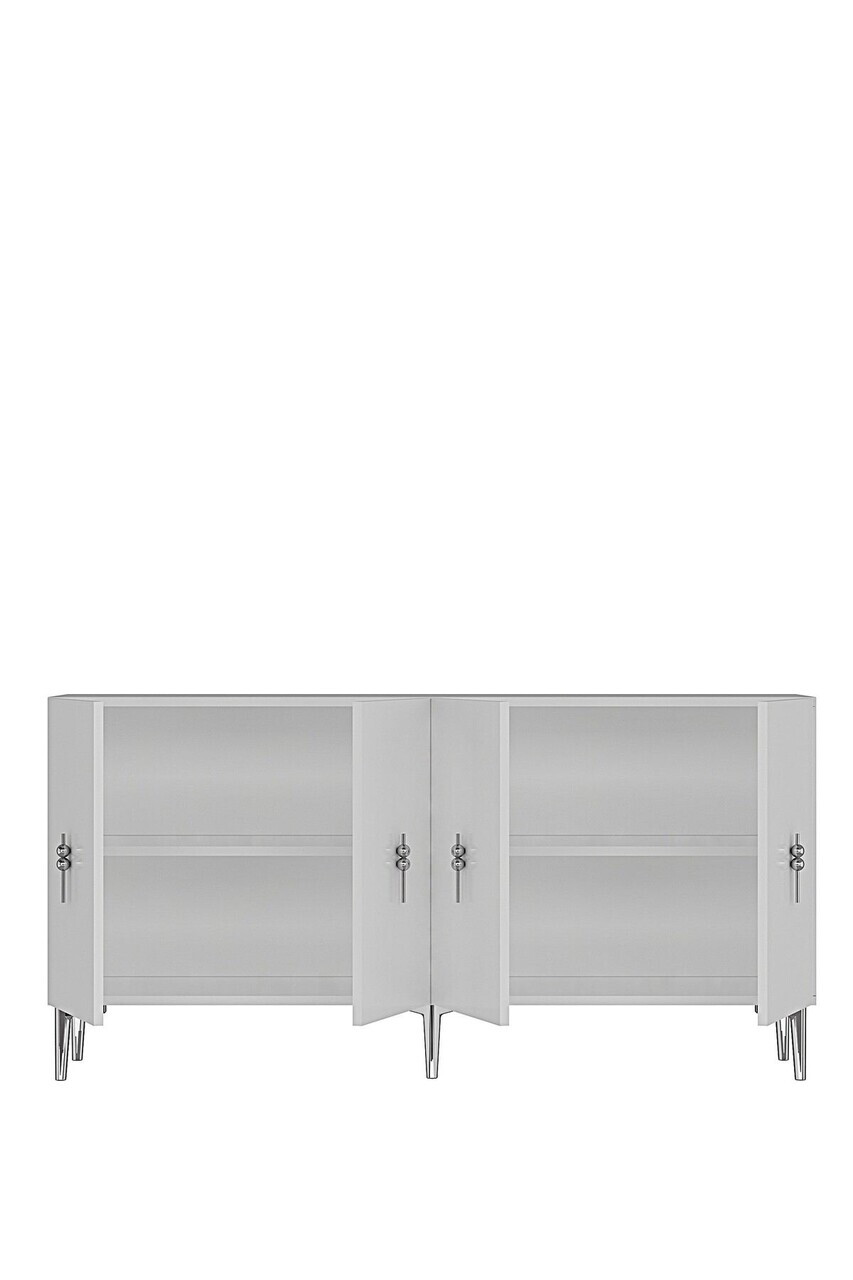 Consola, Hanah Home, Salkım 150, 125x75x32 cm, Alb / Argintiu — imaginea 7