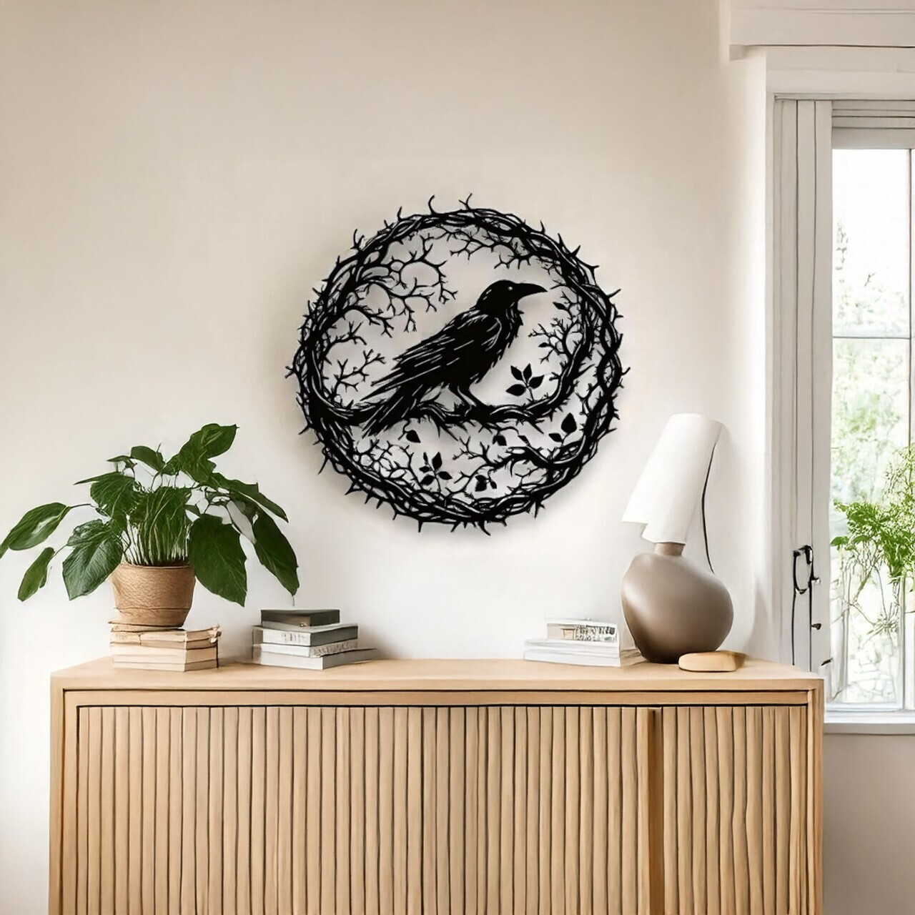Decoratiune de perete, DCV-1021-MT, Dimensiune: 50 x 50 cm, Negru — imaginea 3
