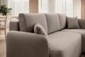 Coltar extensibil dreapta 3 locuri ELTAP, Hadson, 206x150x89 cm, lemn/poliester, bej inchis