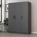 Dulap pentru haine, Minerva, Kale Anthracite, 135x190x52 cm, PAL, Antracit