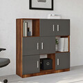 Dulap multifunctional, Locelso, VO7, 119.9x121.8x37.6 cm, Nuc / Antracit