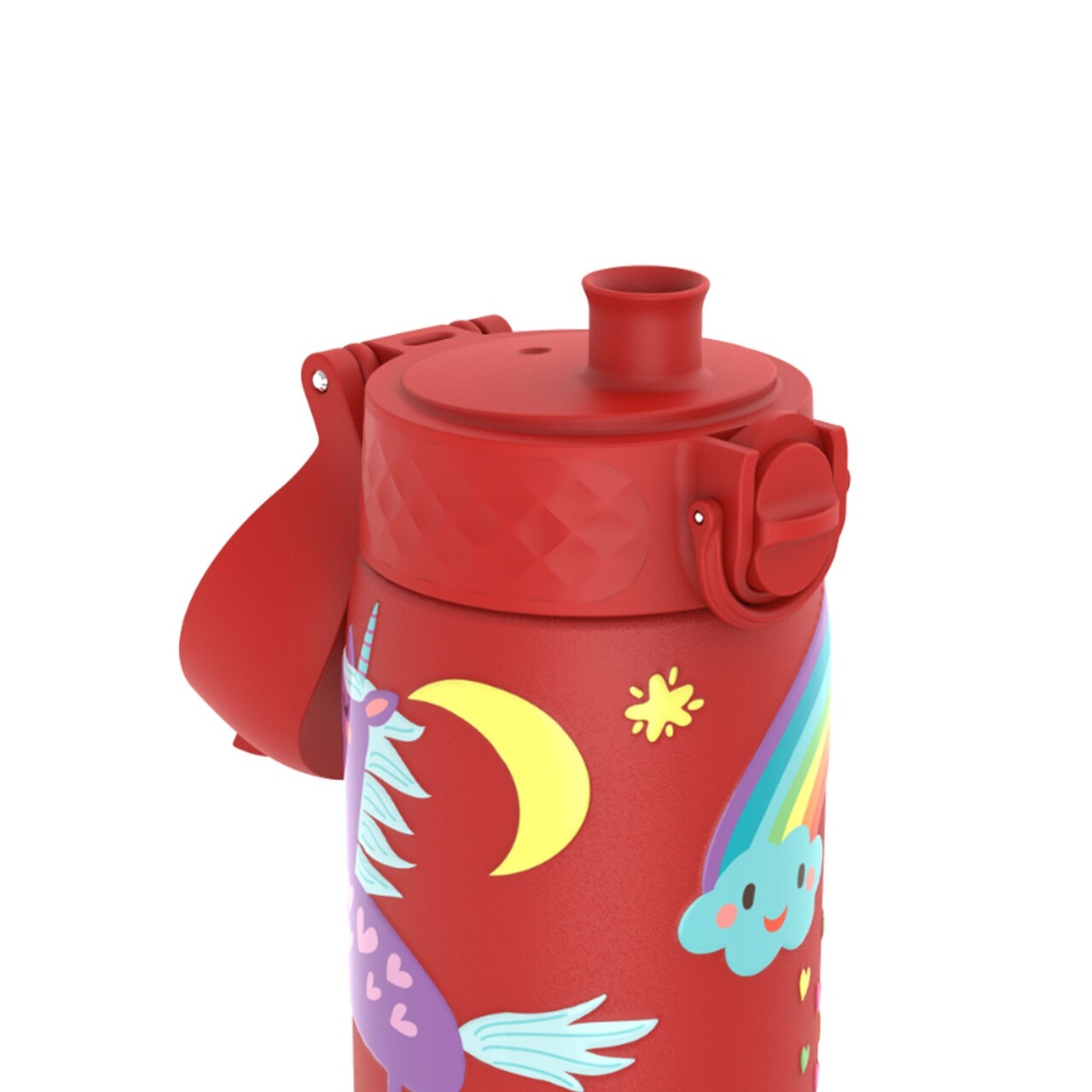 Sticla apa pentru copii Slim, inox, 600ml, Red, Unicorns - Ion8 - view 2