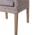 Scaun pentru gradina Patsy, 58 x 63 x 86 cm, ratan sintetic, gri