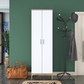 Cuier de perete, Rani, EA116 -2746, 60x198 cm, PAL, Nuc/Alb