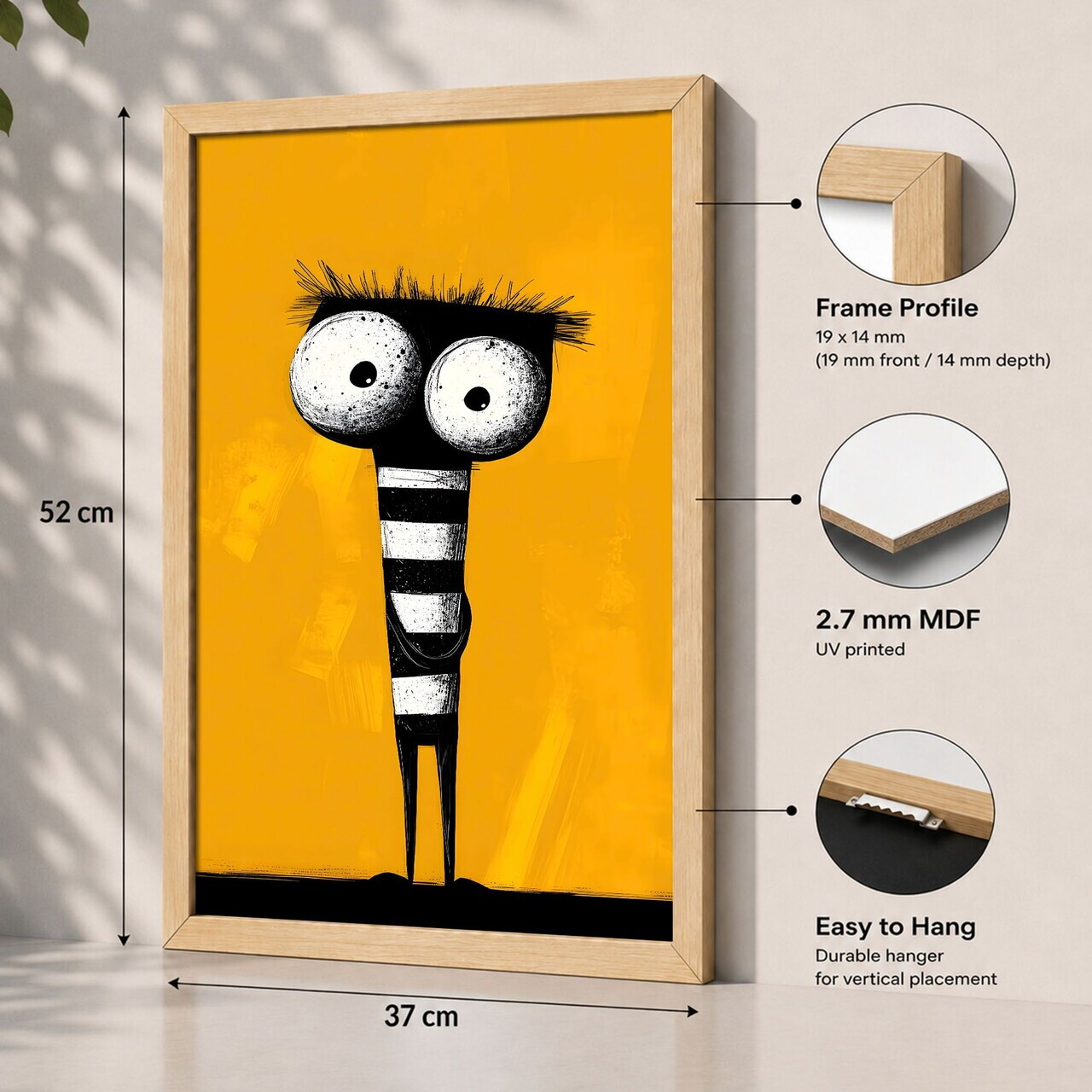 Tablou decorativ, 3752AACT-065, Fundal: 100% MDF (Grosime: 2,7 mm) Vopsire: Imprimare UV, Multicolor — imaginea 2