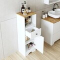 Dulap de baie, Hanah Home, 2389, 35x107.6x31 cm, MDF-LAM, Alb mat