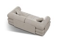 Canapea extensibila 3 locuri, Kemi, Cosmopolitan Design, 206x95x70 cm, tesatura boucle, bej deschis