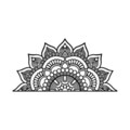 Decoratiune de perete, Mandala-S-3, Metal, Dimensiune: 118 x 1,5 x 59 cm, Negru