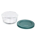 Caserola Norah, Homla, 10 cm, sticla, transparent/verde