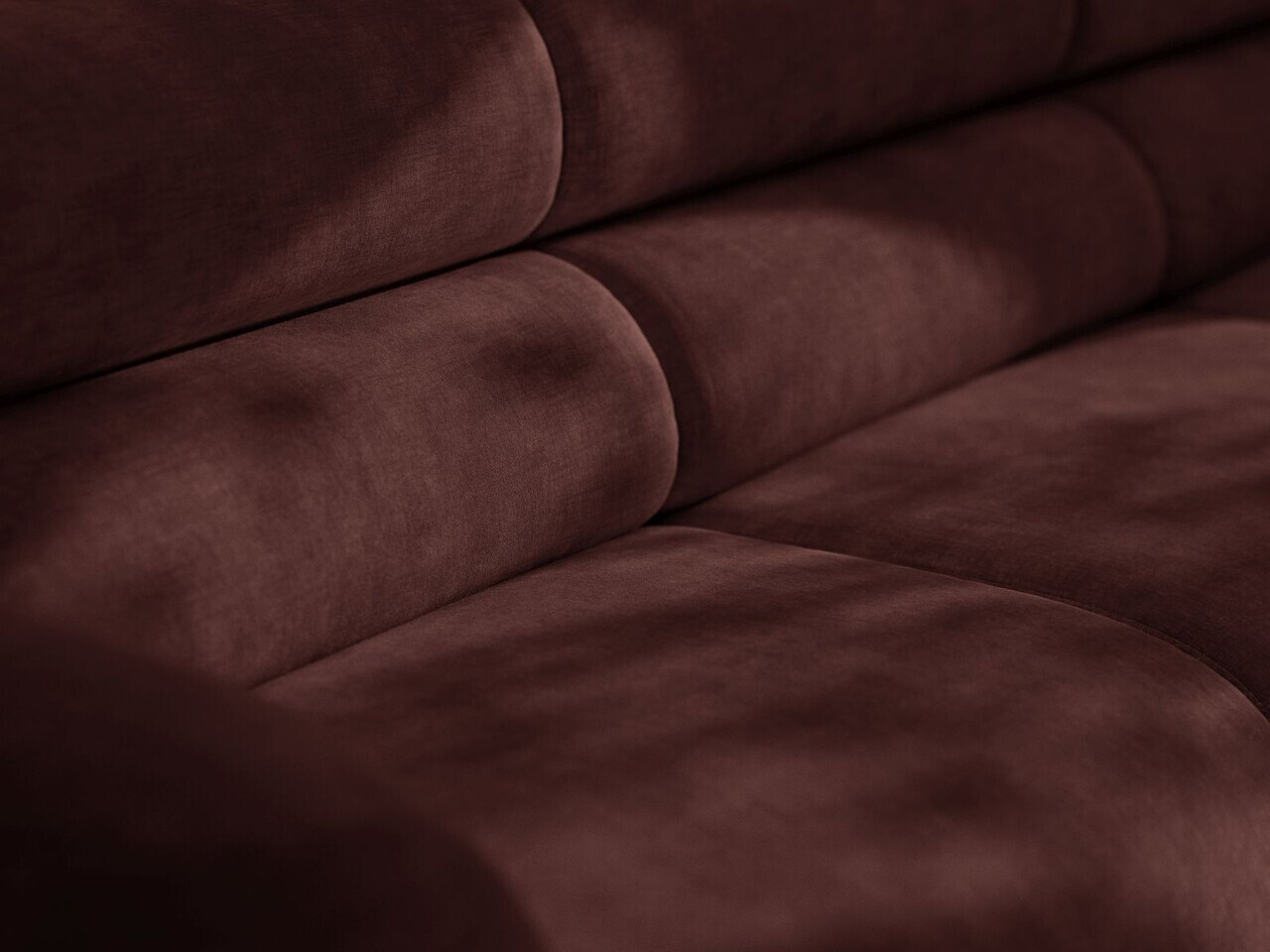 Modul canapea 1 loc fara cotiere, Neo, Micadoni Home, 85x100x83 cm, tesatura Chenille, maro cherrywood — imaginea 3