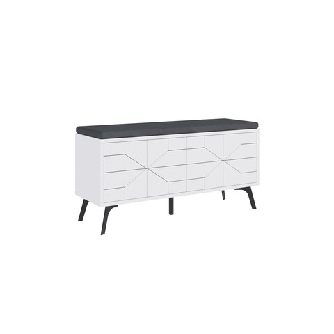 Pantofar, Decortie, Dune Bench, 107x55x35 cm, PAL, Alb