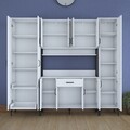 Dulap multifunctional, Rani, JE132, 220x198 cm, PAL, Alb