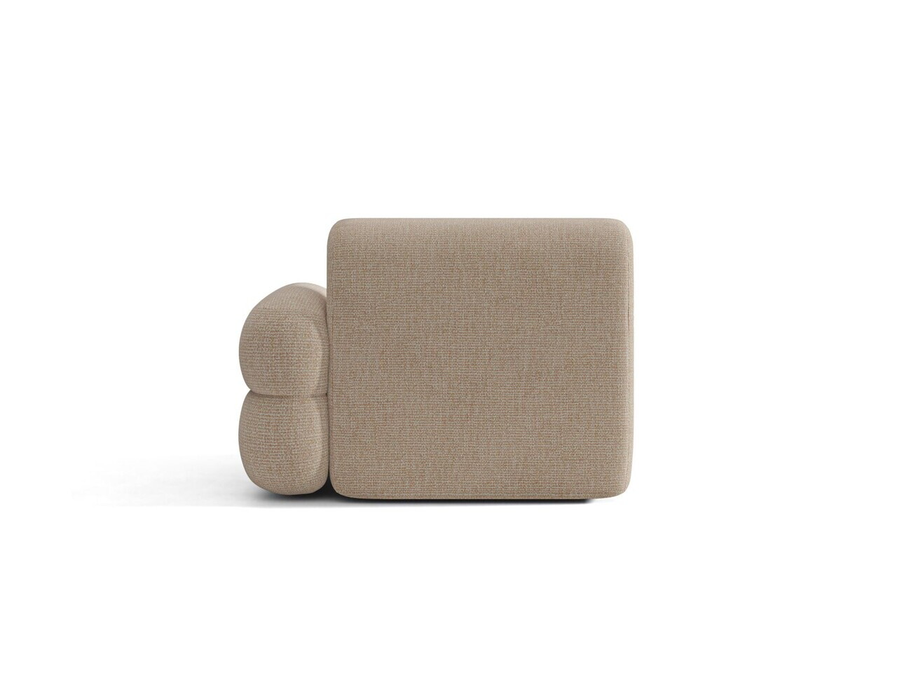 Modul canapea dreapta 1 loc, Neo, Micadoni Home, 110x100x83 cm, tesatura Chenille Silencio, bej sand — imaginea 4