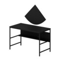 Birou, Minerva, Greta Matte 7041, 120x74x60 cm, PAL, Negru