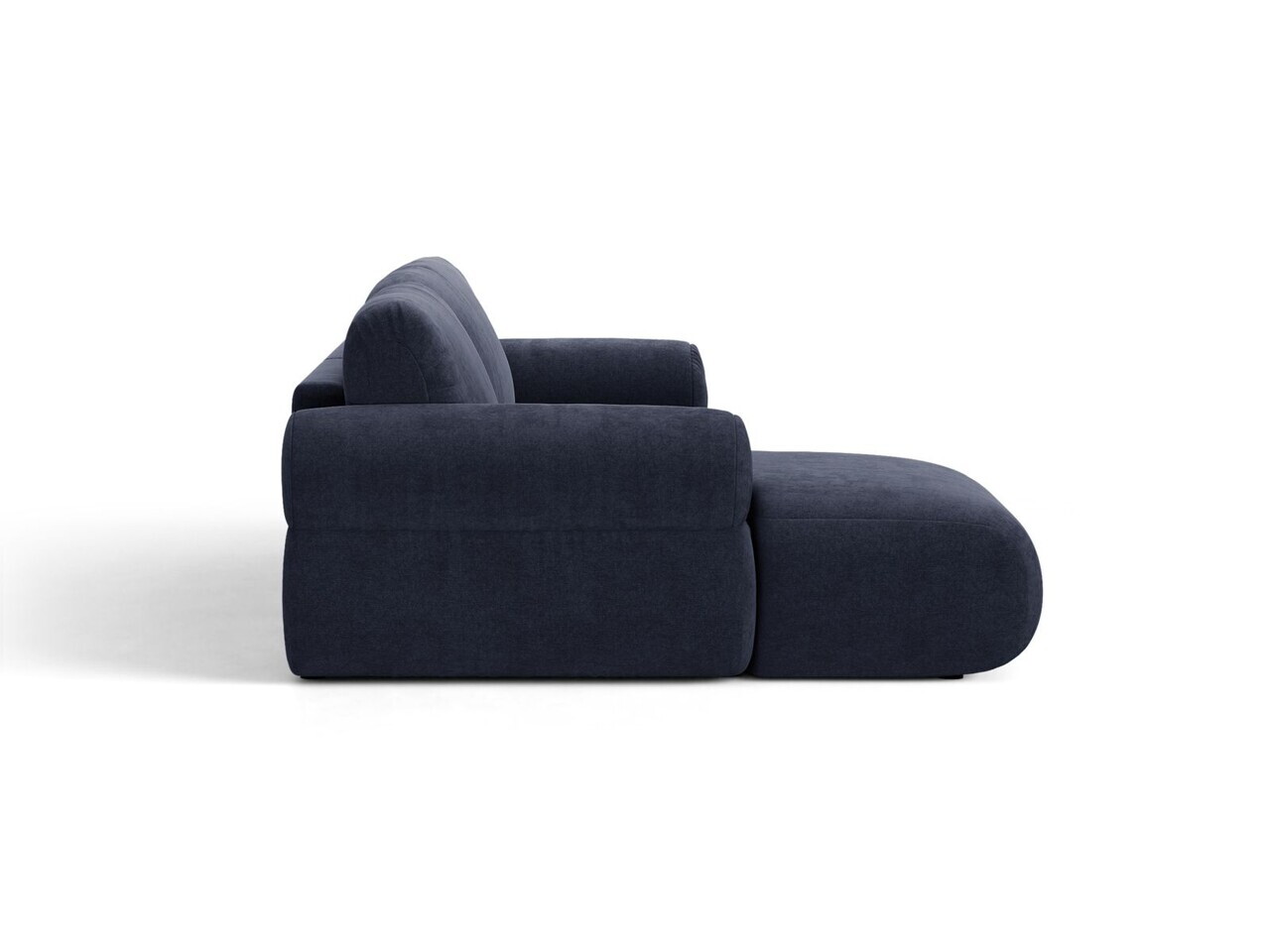 Coltar dreapta 4 locuri, Ophelia, Micadoni Home, 256x164x84 cm, tesatura structurata, albastru navy — imaginea 3