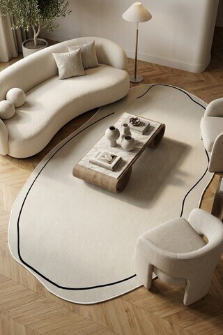 Covor, CLR-0000435-005, 80x300 cm, Poliester, Alb