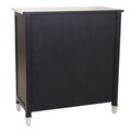 Bufet inferior cu 2 usi Karl, Creaciones Meng, 86x40x91 cm, lemn de brad/MDF, alb antic