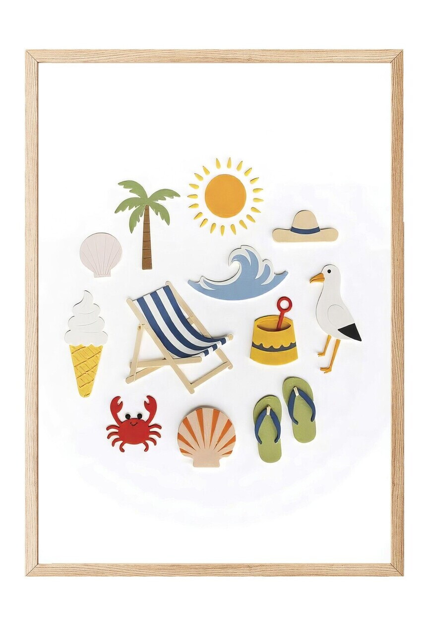 Tablou decorativ, 109523, Lemn masiv, Sticla PVC, Multicolor - view 2