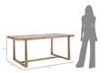 Masa dining Ankara, Mauro Ferretti, 180x90x78 cm, MDF/fier, maro/auriu