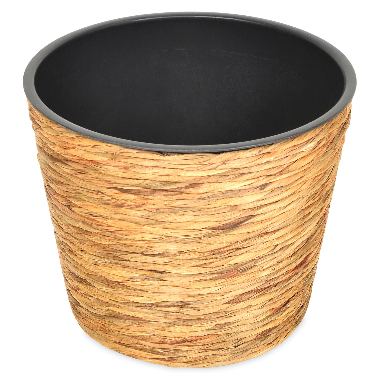 Ghiveci Weave, 40x32 cm, polipropilena, negru - 1 | YEO