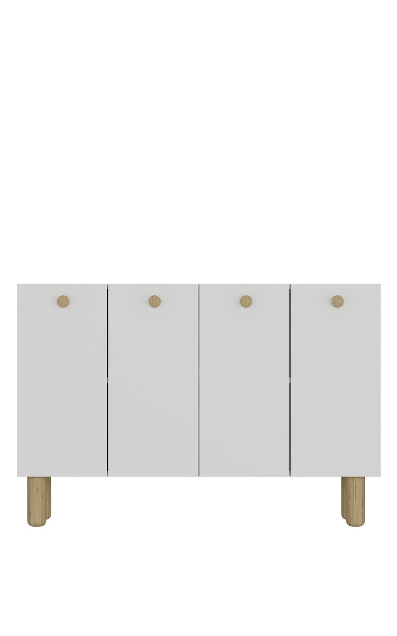 Consola, Hanah Home, Ilay Bohem, 120x80x29.6 cm, PAL , Stejar alb / safir - view 3