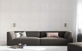 Canapea 4 locuri, Ruby, Micadoni Home, BL, 302x93x69 cm, catifea, gri inchis
