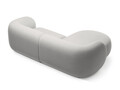 Coltar stanga 2 locuri, Kate, Micadoni, 255x176x76 cm, catifea, gri deschis
