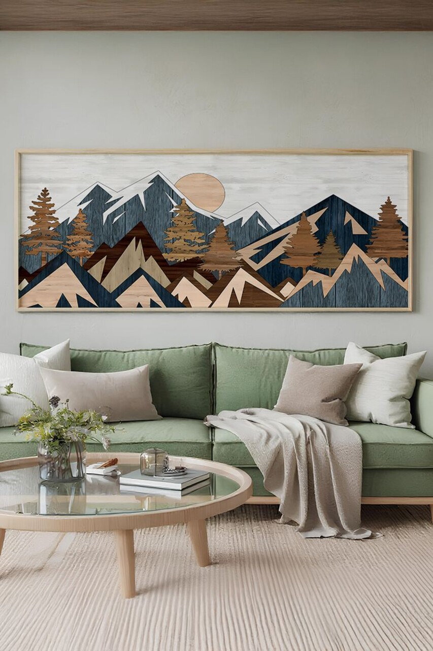 Tablou decorativ, Artsmdfyty8-50120, Vopsea: 100% MDF (grosime: 2,7 mm), Multicolor - view 3