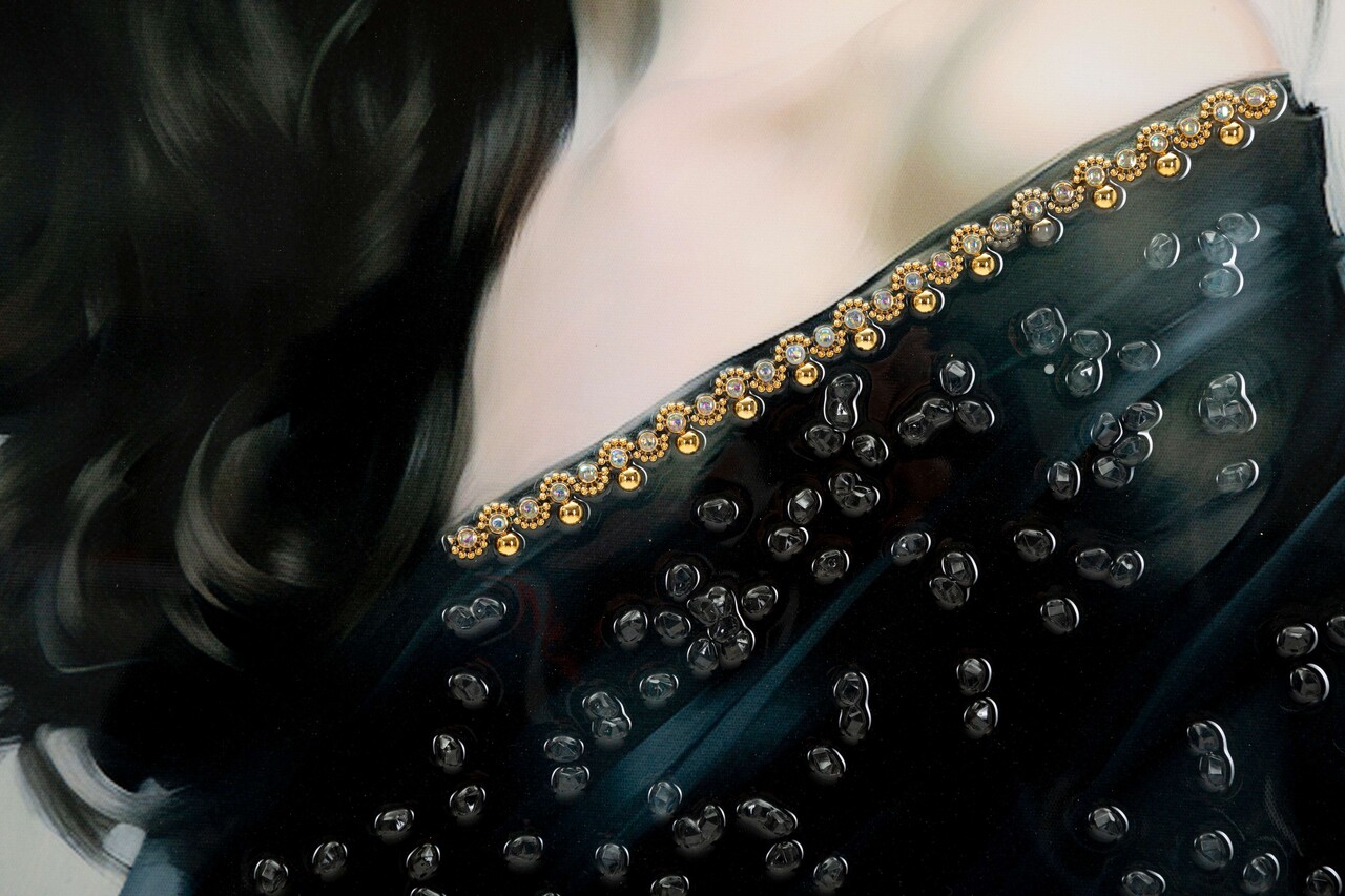 Tablou decorativ Dori -A Mauro Ferretti 62x92 cm lemn de pin/canvas pictat si lacuit multicolor