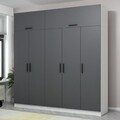 Dulap pentru haine, Minerva, Kale, 225x255x52 cm, PAL, Antracit