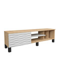 Comoda TV, Retricy, Olyo, 140x35x40.3 cm, PAL, Safir / Alb