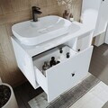 Dulap de baie cu chiuvetă, Hanah Home, 2560, MDF, Alb
