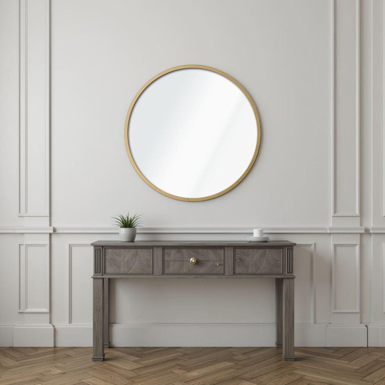 Oglinda decorativa, Lumisfera, Ocean 50, Auriu